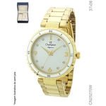 Relogio Feminino Champion Banhado Ouro Dourado CN25270W