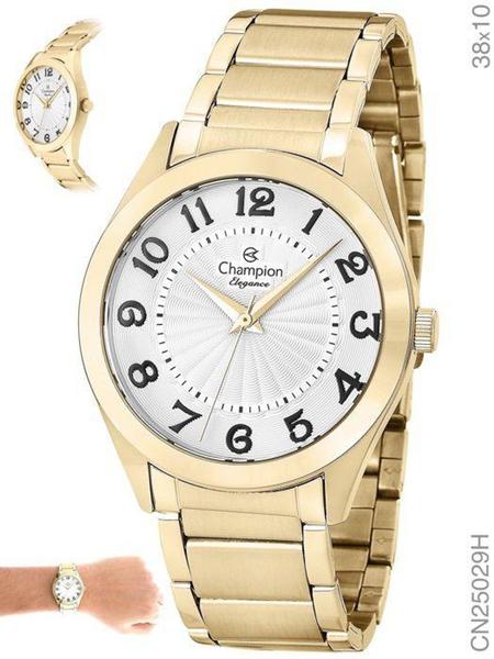 Relogio Feminino Champion Caixa e Pulseira Folhada CN25029H