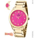 Relógio Feminino Champion CN29230I Dourado Rosa 45mm