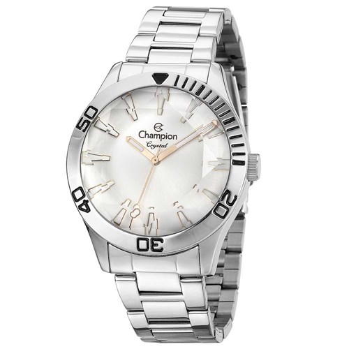 Relogio Feminino Champion Crystal Analogico - Cn27214q - Prata