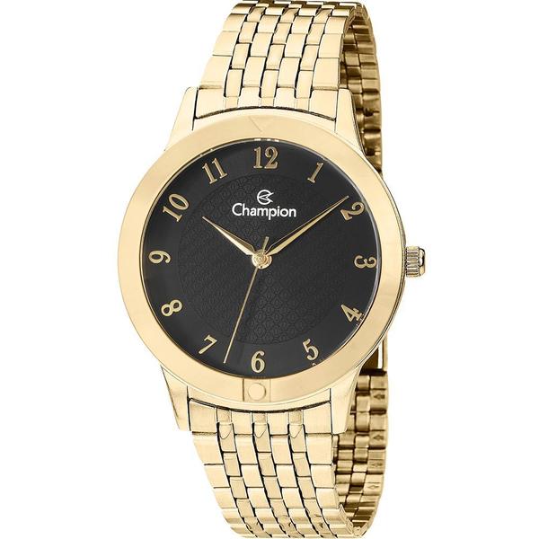 Relogio Feminino Champion Dourado Classico Social a Prova Dagua CH22975U