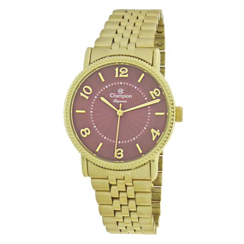 Relogio Feminino Champion Dourado Cn25190i