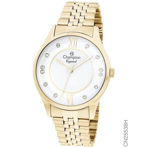 Relogio Feminino Champion Dourado Cn25538h