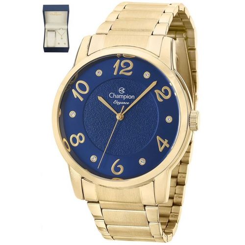 Relogio Feminino Champion Dourado Cn26117k