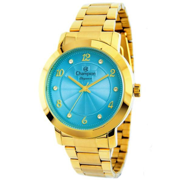 Relogio Feminino Champion Dourado Cn26573f - Jjoias