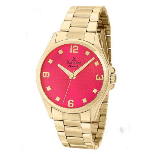 Relogio Feminino Champion Dourado Cn27563j