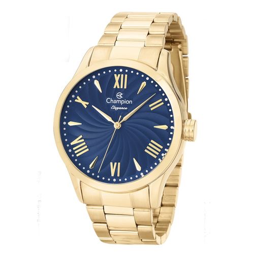 Relogio Feminino Champion Dourado Cn27796k