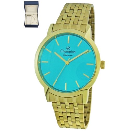 Relogio Feminino Champion Dourado Cn27732y