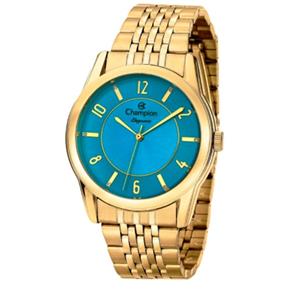 Relogio Feminino Champion Dourado e Azul CN26233F