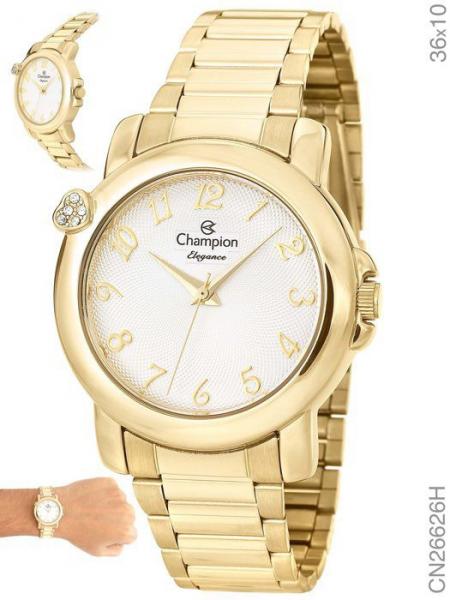 Relógio Feminino Champion Dourado Oferta Cn26626h