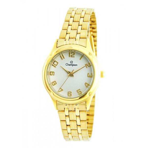 Relogio Feminino Champion Dourado Pequeno Classico Social a Prova Dagua CH24893H