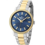 Relógio Feminino Champion Elegance CN27536A Aço Misto fundo Azul