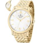 Relógio Feminino Champion Elegance Dourado Cn27787h