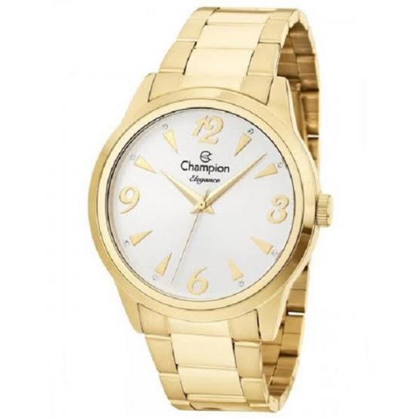 Relógio Feminino Champion Elegance Kit Pulseira CN26304S Dourado