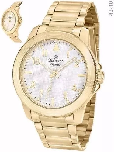 Relogio Feminino Champion Fundo Branco Elegance CN27483H