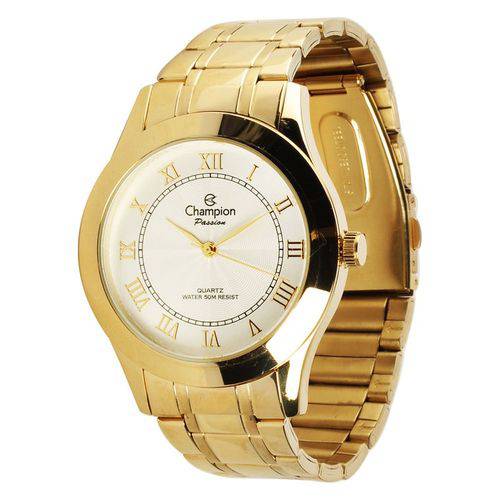 Relógio Feminino Champion Passion Dourado Fundo Prata CH24544H