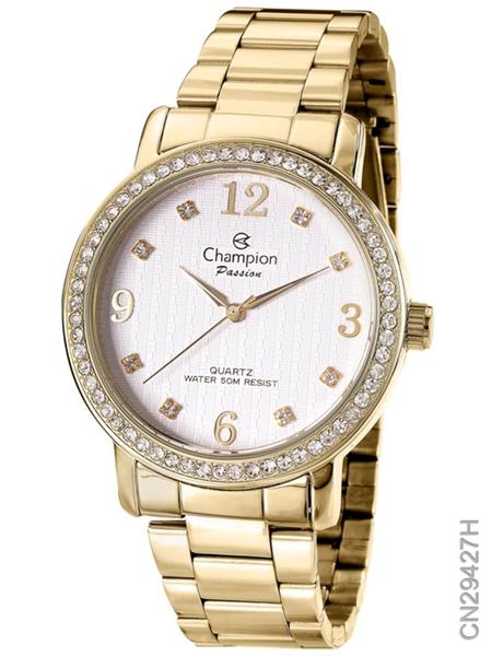 Relógio Feminino Champion Passion Dourado Passion CN29427H Folhado Ouro 18k