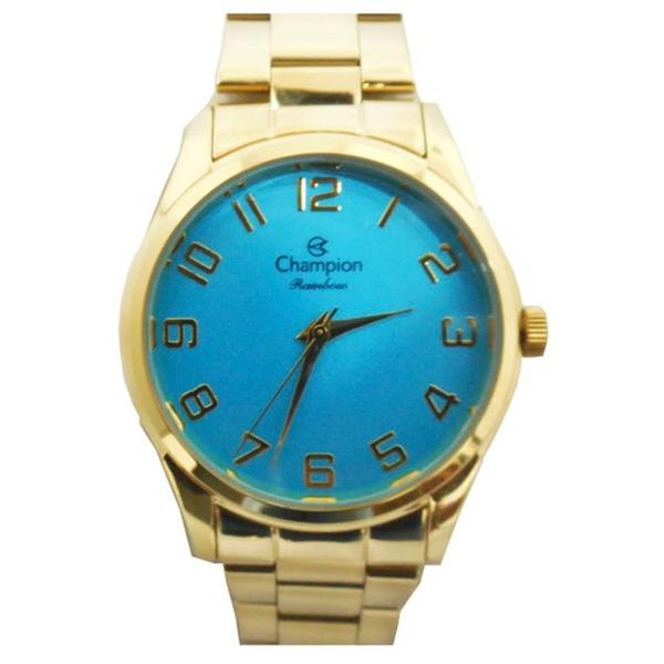 Relogio Feminino Champion Rainbow Analogico - Cn298830 - Dourado/Azul