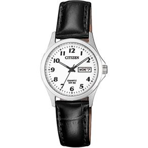 Relógio Feminino Citizen TZ28520N 26mm Couro Preto