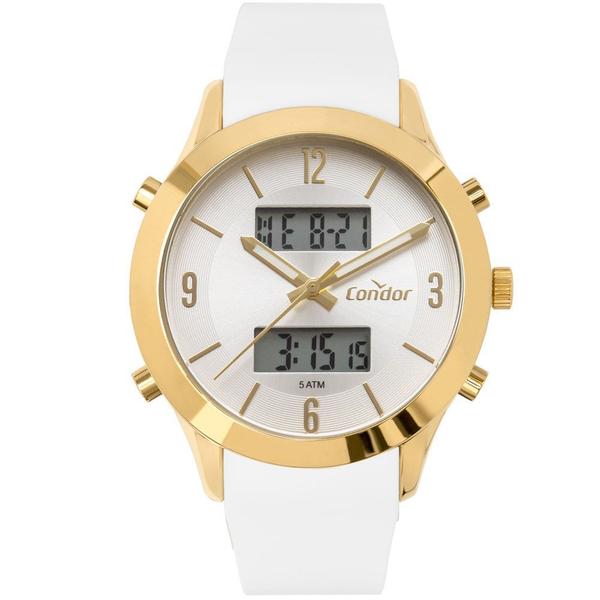 Relogio Feminino Condor Digital e Analogico Dourado a Prova Dagua COBJ3365AAJ/4B