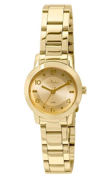 Relogio Feminino Condor Dourado Banhado Ouro CO2035KUL4D