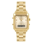 Relógio Feminino Condor Top Fashion COBJ3718AB/4X 32mm Aço Dourado