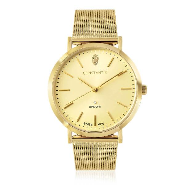 Relógio Feminino Constantim Diamond All Gold ZW20056G Dourado