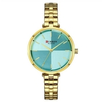 RELÓGIO FEMININO CURREN ANALÓGICO C9043L - DOURADO e AZUL