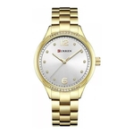 Relogio Feminino Curren C9003L - Dourado - Original - Garantia de 01 Ano