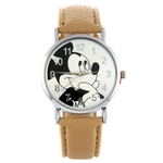 Relógio Feminino De Pulso Bege Nude Analógico Mickey Disney