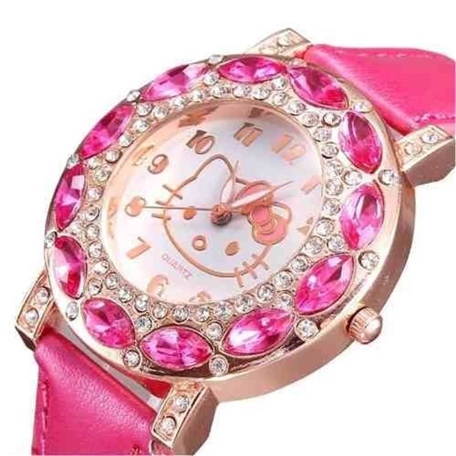 Relógio Feminino de Pulso Hello Kitty Rosa Pink