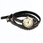 Relógio Feminino De Pulso Jq Pulseira De Couro - Preto