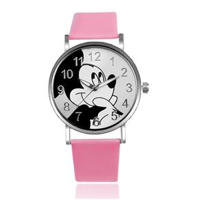 Relógio Feminino de Pulso Rosa Analógico Mickey Mouse Disney