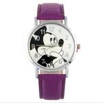 Relógio Feminino De Pulso Roxo Claro Analógico Mickey Disney