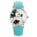 Relógio Feminino De Pulso Verde Água Analógico Mickey Disney