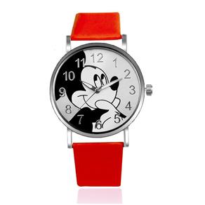 Relógio Feminino de Pulso Vermelho Analógico Mickey Disney