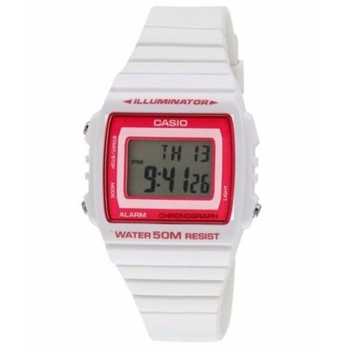 Relógio Feminino Digital Branco com Rosa Casio W-215h-7a2vdf
