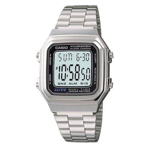 Relógio Feminino Digital Casio A178WA1AD - Prata