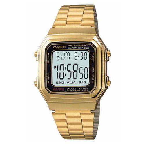 Relógio Feminino Digital Casio A178WGA-1ADF - Dourado