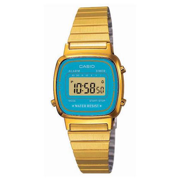 Relógio Feminino Digital Casio LA670WGA-2DF - Dourado LA670WGA-2DF - Casio*