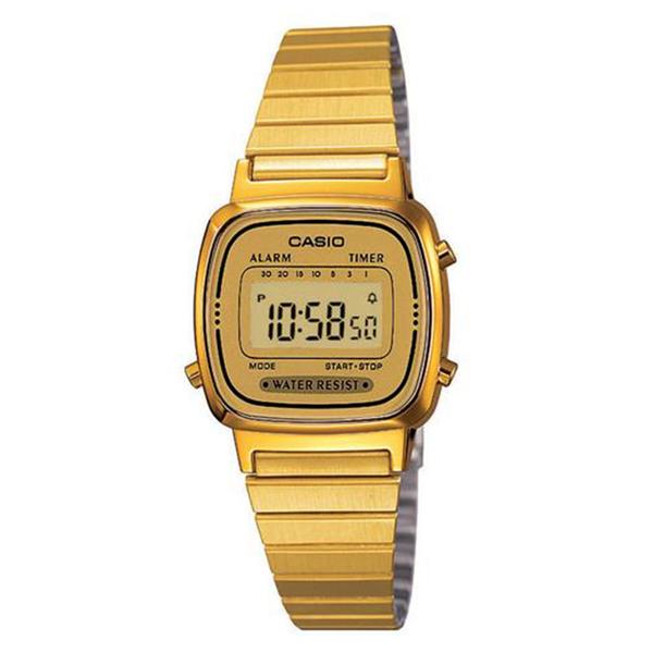Relógio Feminino Digital Casio LA670WGA9DF - Dourado LA670WGA-9DF - Casio*