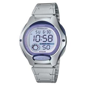 Relógio Feminino Digital Casio LW-200D-6AVD - Inox/Roxo