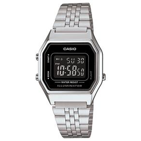 Relógio Feminino Digital Casio Vintage LA680WA-1BDF - Prata