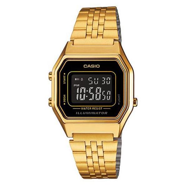 Relógio Feminino Digital Casio Vintage LA680WGA-1BDF - Dourado LA680WGA1BDF - Casio*