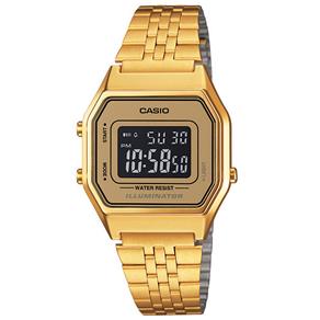 Relógio Feminino Digital Casio Vintage LA680WGA-9BDF - Dourado