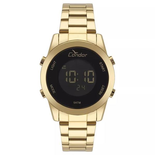 Relogio Feminino Digital Dourado Display Negativo Condor