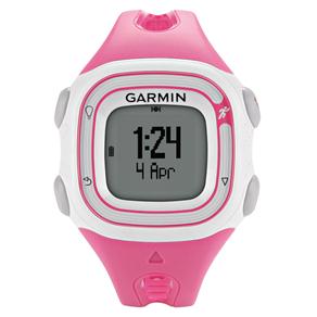 Relógio Feminino Digital Garmin Forerunner para Corrida com GPS 10 - Branco/Rosa