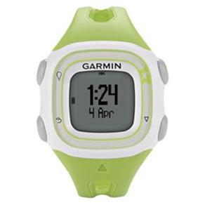Relógio Feminino Digital Garmin Forerunner para Corrida com GPS 10 - Branco/Verde