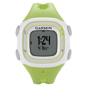 Relógio Feminino Digital Garmin Forerunner para Corrida com GPS 10 - Branco/Verde