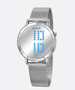 Relógio Feminino Digital Led Mondaine 77063L0SVNS4